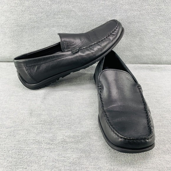 ECCO 35597 - Men\'s Size 11 Black Leather Slip On Moccasin Driving Loafers  B12 main image 2
